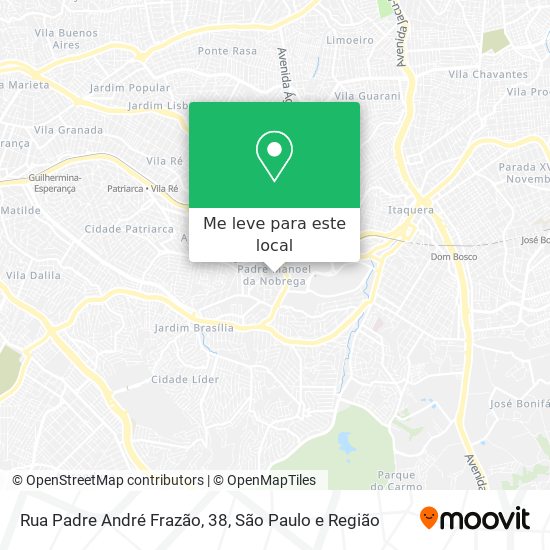Rua Padre André Frazão, 38 mapa