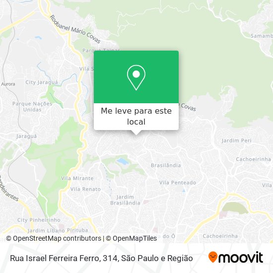 Rua Israel Ferreira Ferro, 314 mapa