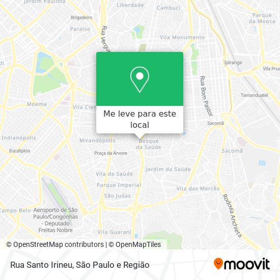 Rua Santo Irineu mapa