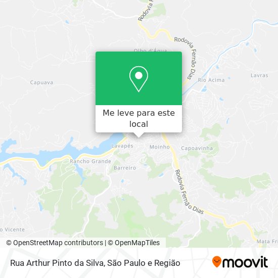 Rua Arthur Pinto da Silva mapa