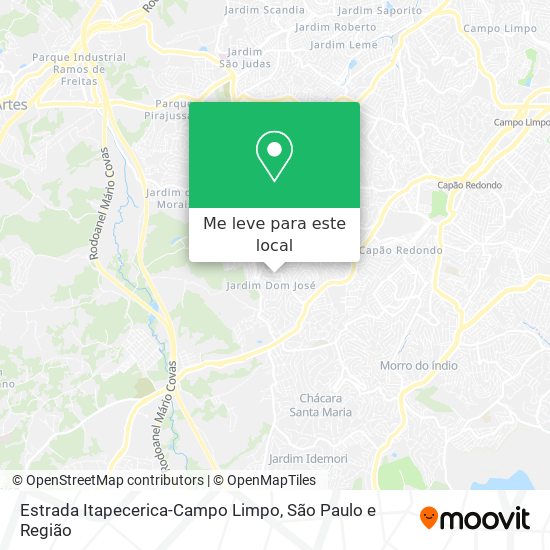 Estrada Itapecerica-Campo Limpo mapa
