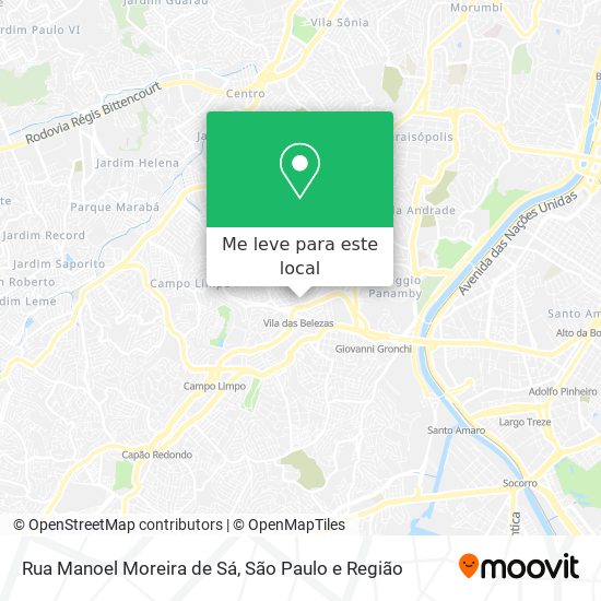Rua Manoel Moreira de Sá mapa