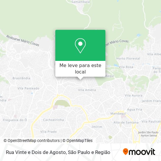 Rua Vinte e Dois de Agosto mapa