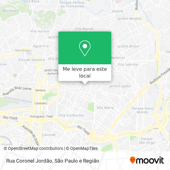 Rua Coronel Jordão mapa