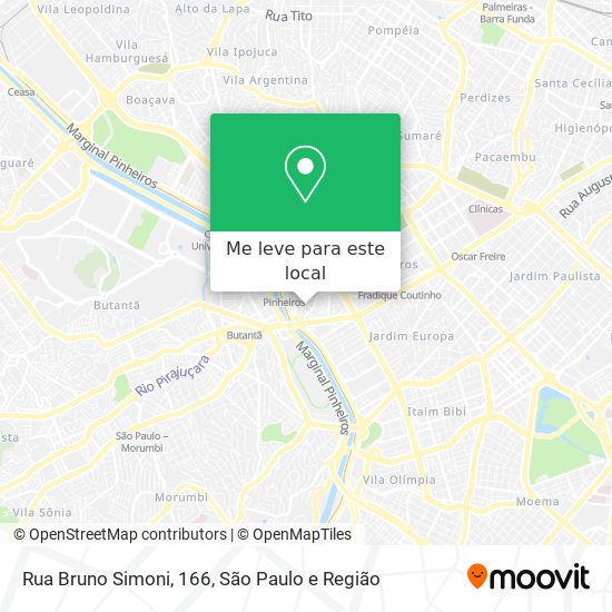 Rua Bruno Simoni, 166 mapa