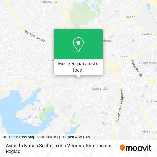 Avenida Nossa Senhora das Vitórias mapa