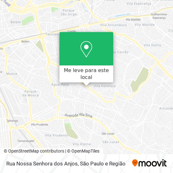 Rua Nossa Senhora dos Anjos mapa