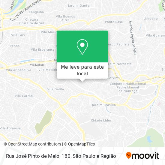 Rua José Pinto de Melo, 180 mapa
