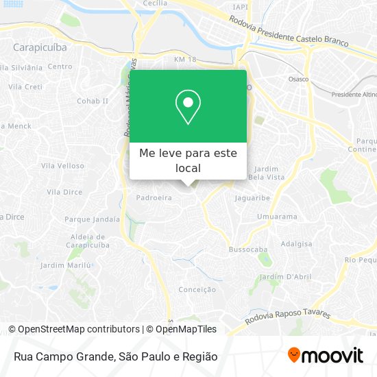 Rua Campo Grande mapa