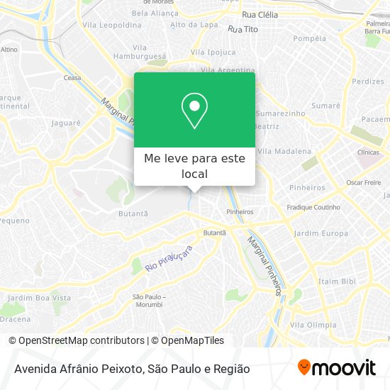 Avenida Afrânio Peixoto mapa