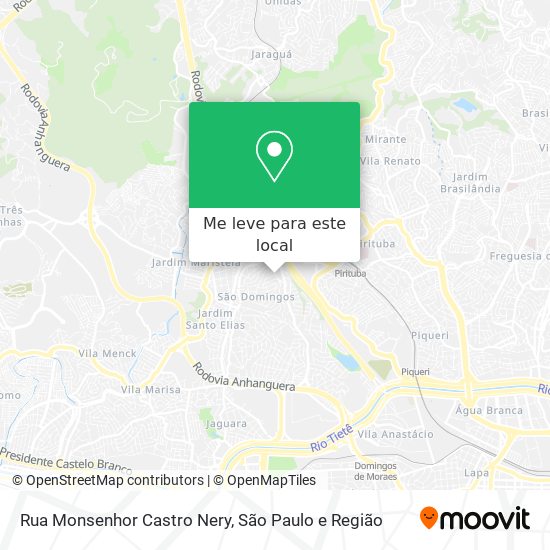 Rua Monsenhor Castro Nery mapa