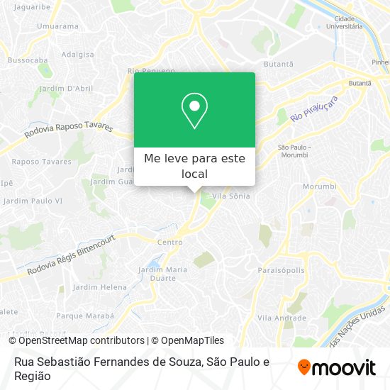 Rua Sebastião Fernandes de Souza mapa