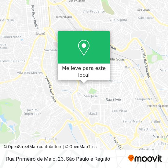 Rua Primeiro de Maio, 23 mapa