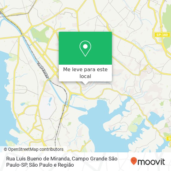 Rua Luís Bueno de Miranda, Campo Grande São Paulo-SP mapa