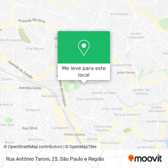 Rua Antônio Taroni, 25 mapa
