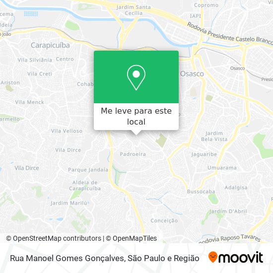 Rua Manoel Gomes Gonçalves mapa