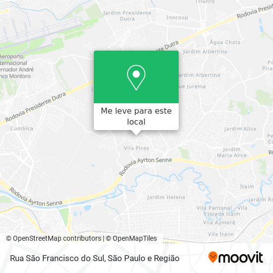 Rua São Francisco do Sul mapa