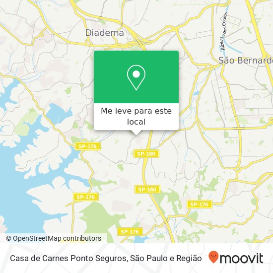 Casa de Carnes Ponto Seguros, Avenida Antônio Sylvio Cunha Bueno Inamar Diadema-SP 09970-160 mapa