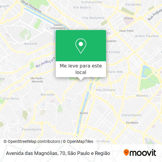 Avenida das Magnólias, 70 mapa