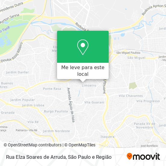 Rua Elza Soares de Arruda mapa