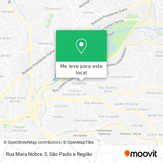 Rua Mara Nobre, 3 mapa