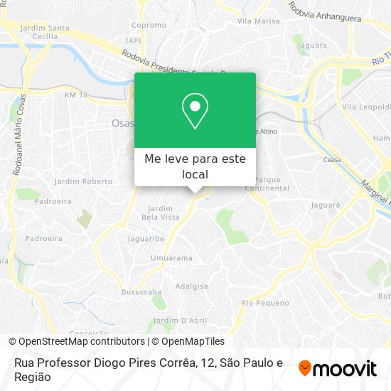 Rua Professor Diogo Pires Corrêa, 12 mapa