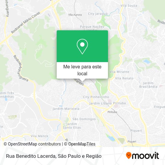 Rua Benedito Lacerda mapa