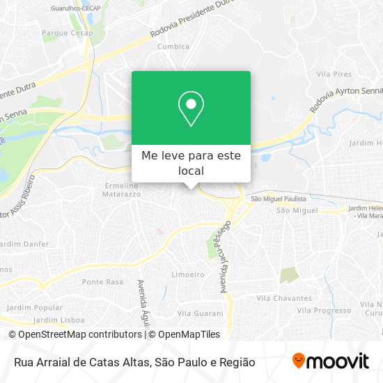 Rua Arraial de Catas Altas mapa