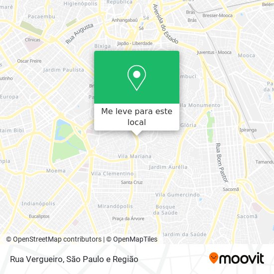 Rua Vergueiro mapa