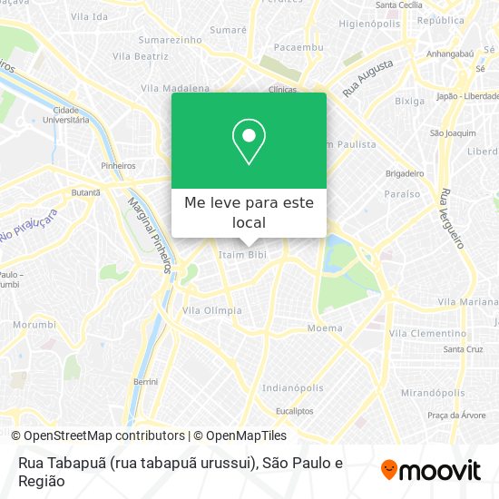 Rua Tabapuã (rua tabapuã urussui) mapa