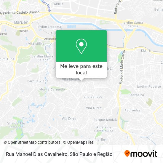 Rua Manoel Dias Cavalheiro mapa