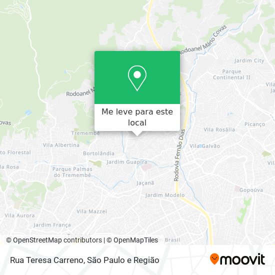 Rua Teresa Carreno mapa