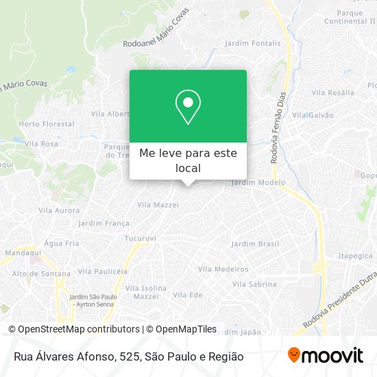 Rua Álvares Afonso, 525 mapa