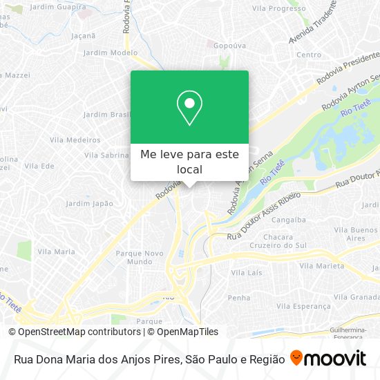 Rua Dona Maria dos Anjos Pires mapa