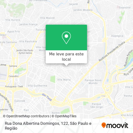 Rua Dona Albertina Domingos, 122 mapa