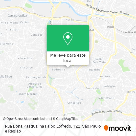Rua Dona Pasqualina Falbo Lofredo, 122 mapa