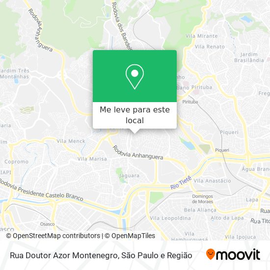 Rua Doutor Azor Montenegro mapa