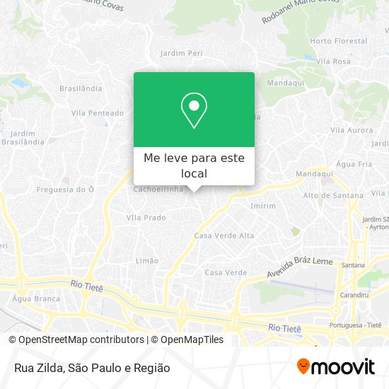 Rua Zilda mapa