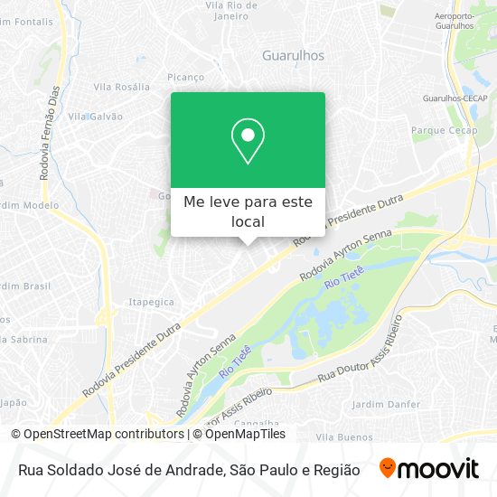 Rua Soldado José de Andrade mapa