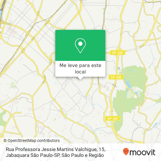 Rua Professora Jessie Martins Valchigue, 15, Jabaquara São Paulo-SP mapa