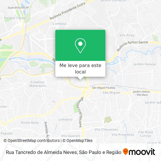 Rua Tancredo de Almeida Neves mapa