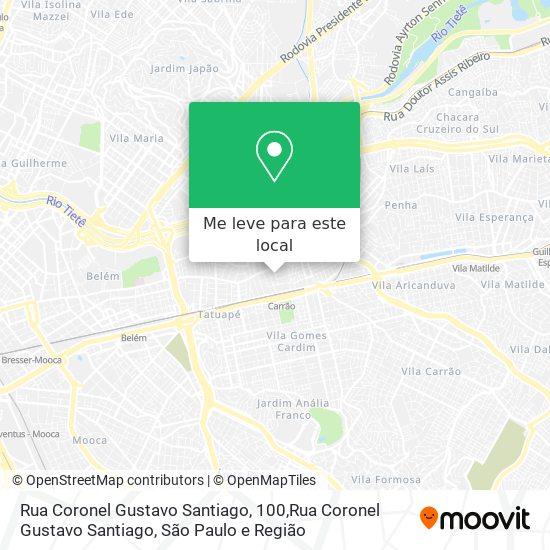 Rua Coronel Gustavo Santiago, 100,Rua Coronel Gustavo Santiago mapa