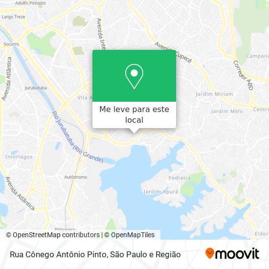 Rua Cônego Antônio Pinto mapa