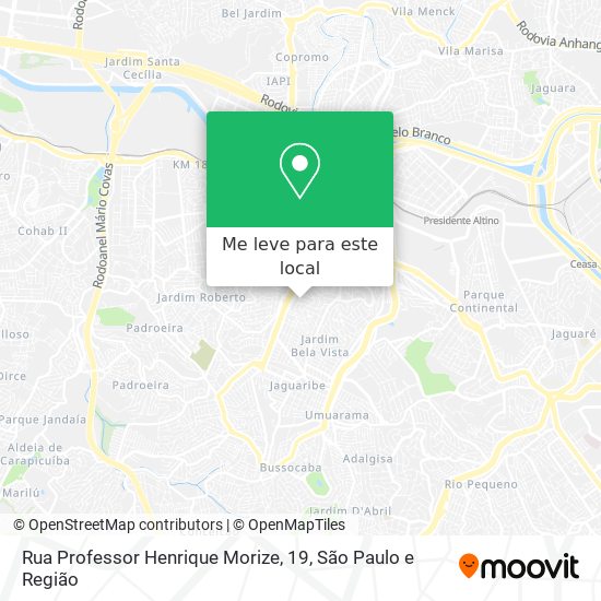 Rua Professor Henrique Morize, 19 mapa