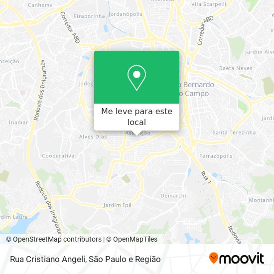 Rua Cristiano Angeli mapa