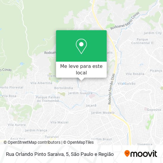 Rua Orlando Pinto Saraiva, 5 mapa