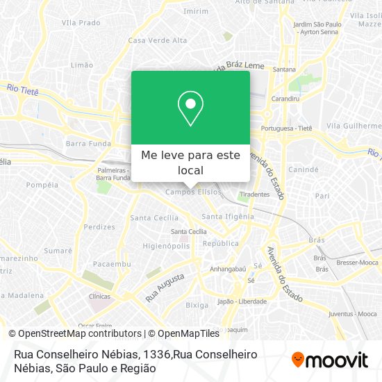 Rua Conselheiro Nébias, 1336,Rua Conselheiro Nébias mapa