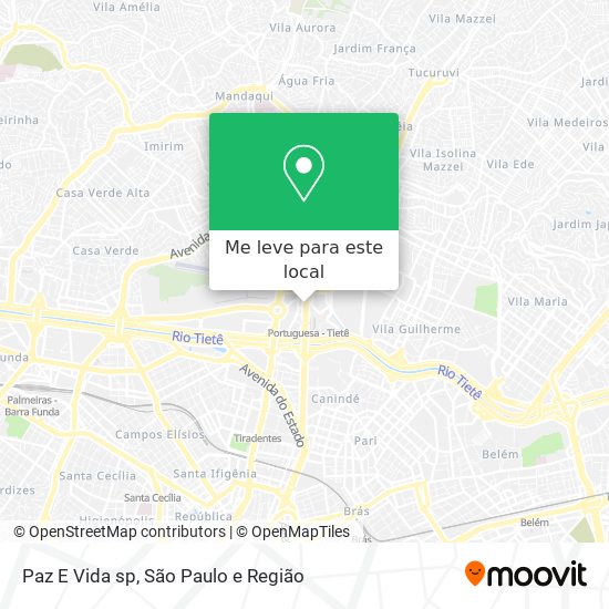 Paz E Vida sp mapa
