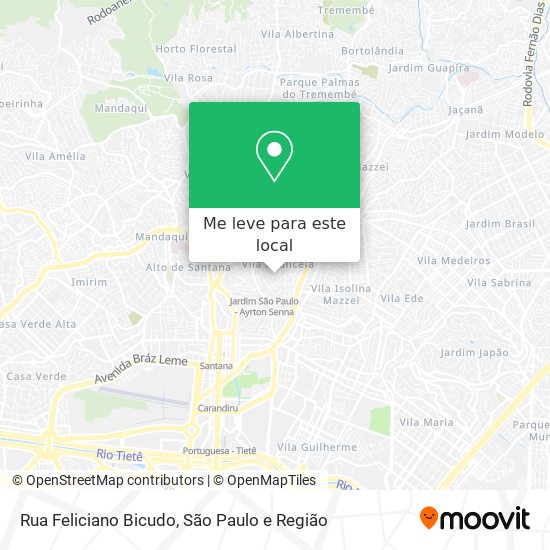 Rua Feliciano Bicudo mapa