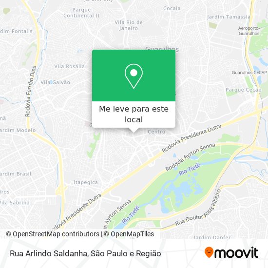 Rua Arlindo Saldanha mapa